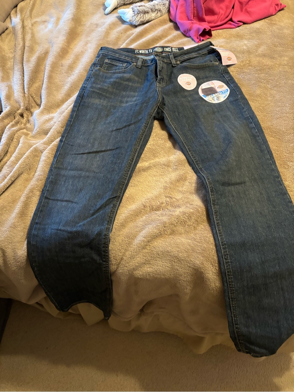 Dickies Women's Dark Blue Straight-Leg Jeans